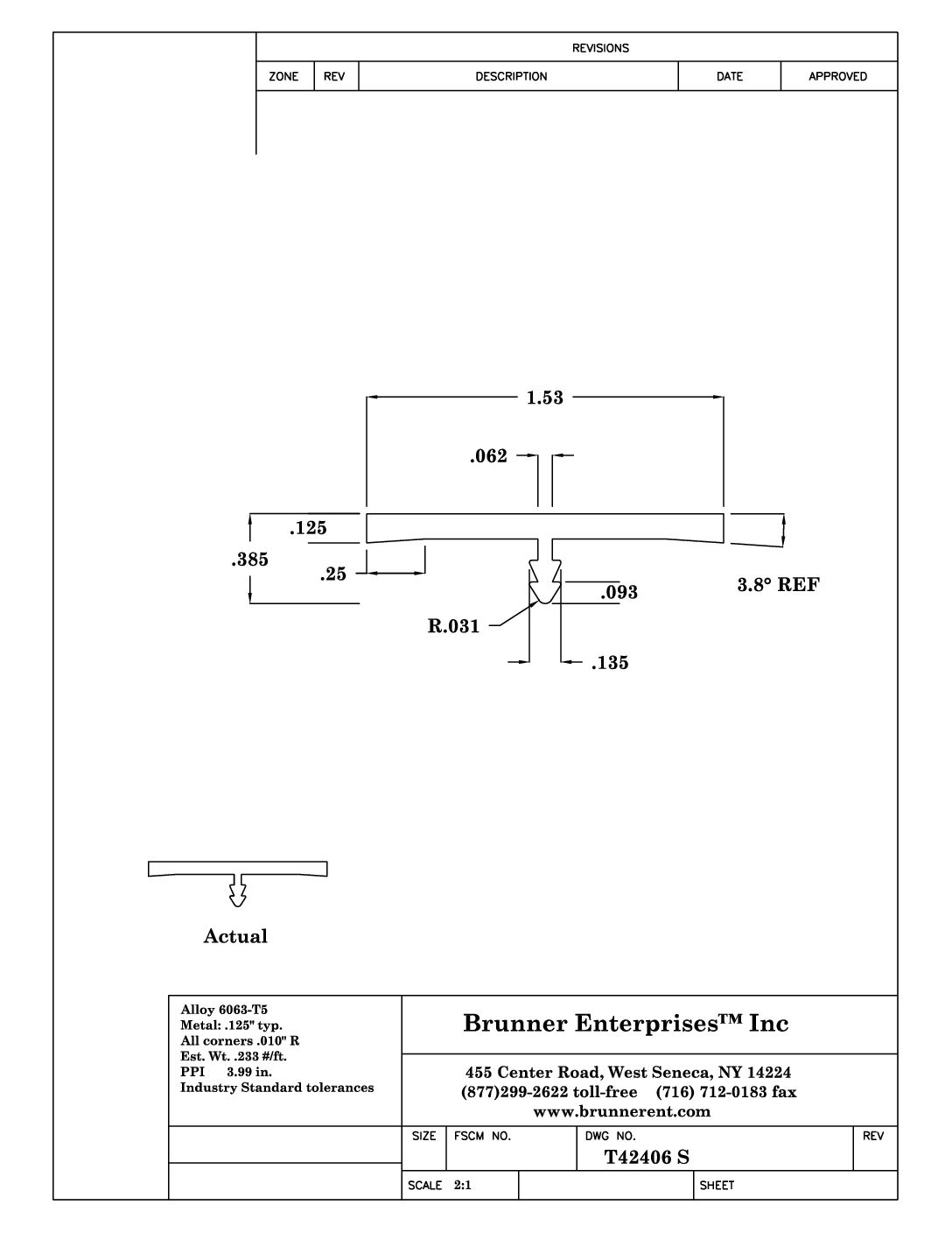 T42406; 1½ in Tap in ‘T’