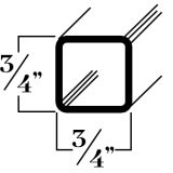 Brunner Enterprises - 100 Ridge Rd, Lackawanna, NY 14218 - Aluminum Supplier in Lackawanna, New York - Aluminum Tube - S122R_3-4 in. Square Tube for Connectors - Image 0001