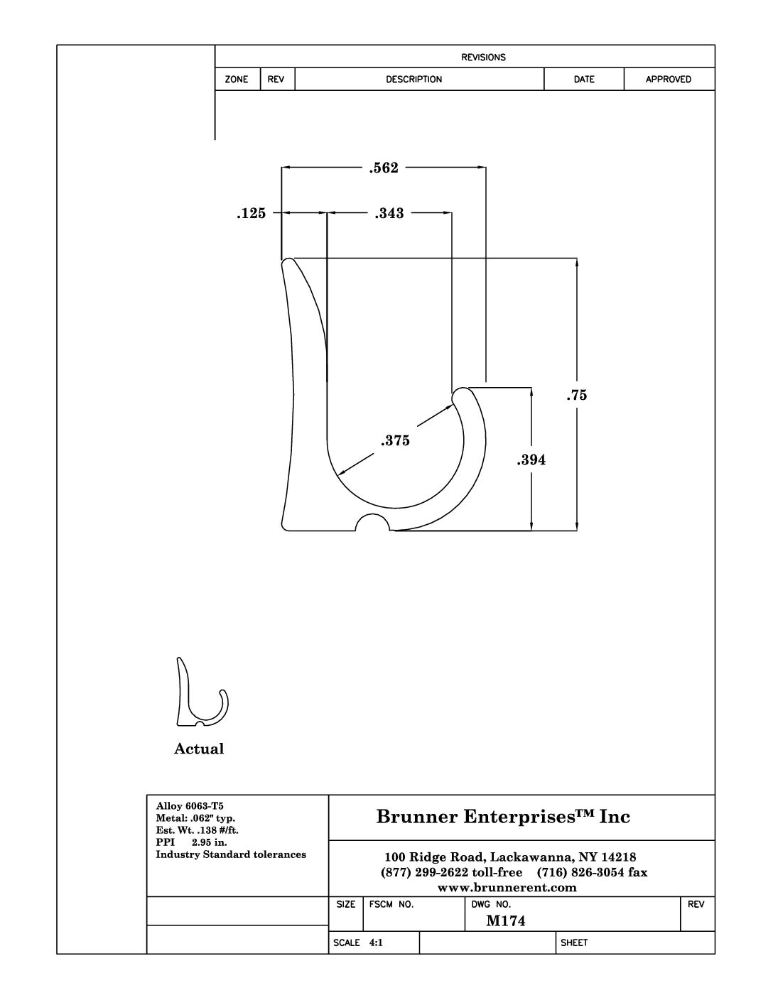 M174; Gutter Rail